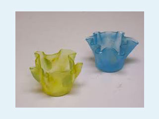 a photo of two glass objects