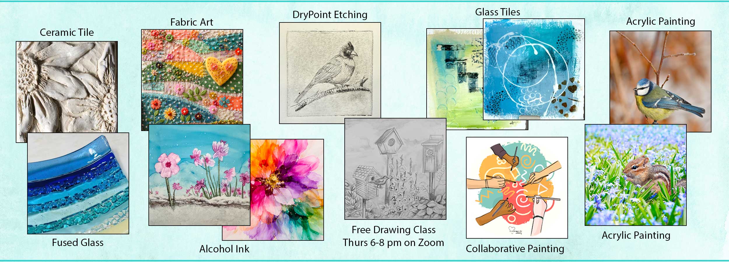 a banner showing examples of the ten 6x6 courses to be offered in March