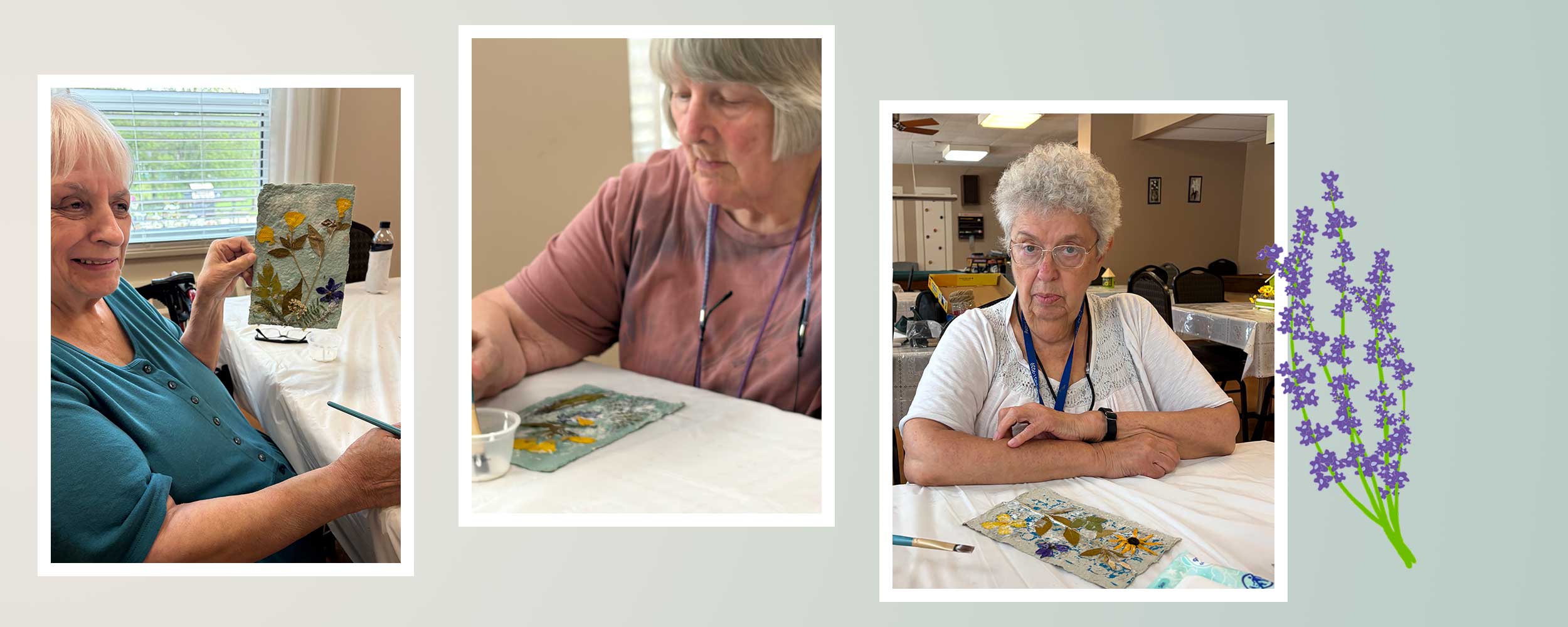 photo of seniors at an art class at Spring Brook, a senior housing facility in Pulaski, NY 