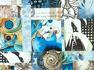 an example of a geli-plate collage artwork