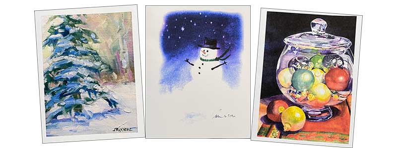 holiday decorations made by member artists