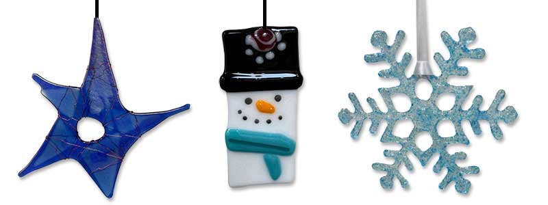 holiday decorations made by member artists