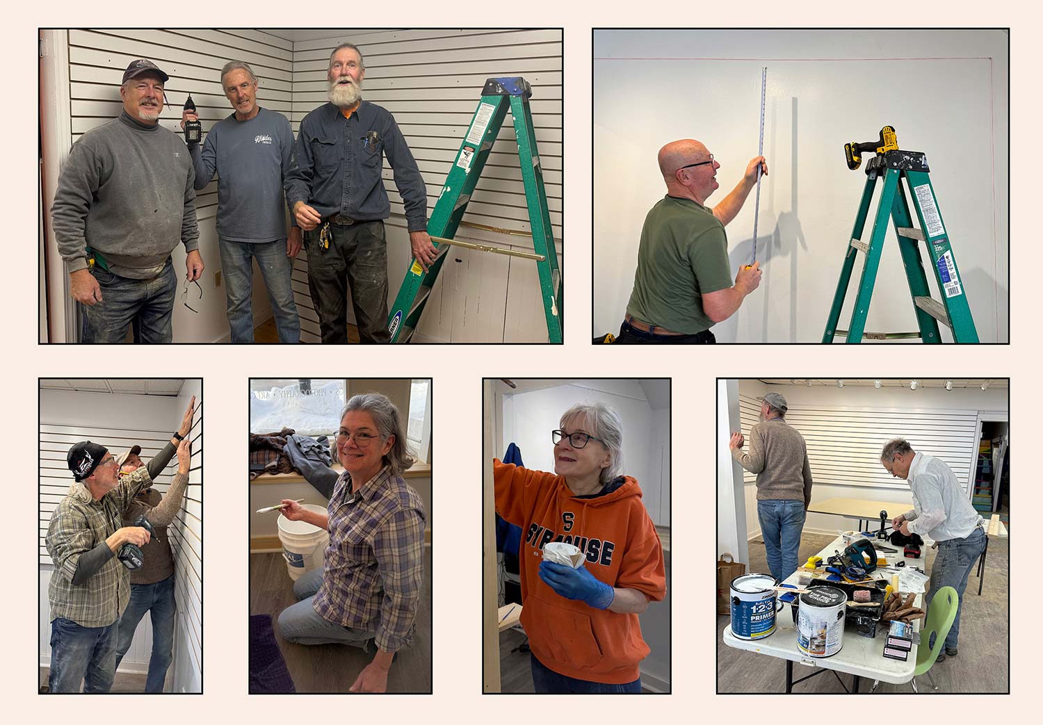 a photo of several volunteers who helped to renovate our galleries